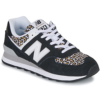 kengät Naiset Matalavartiset tennarit New Balance 574 Musta / Leopardi