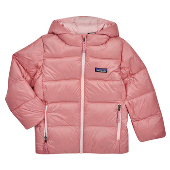 vaatteet Tytöt Toppatakki Patagonia HI-LOFT DOWN SWEATER HOODY Vaaleanpunainen