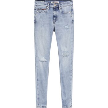 vaatteet Naiset Slim-farkut Tommy Jeans DW0DW12393 Sininen
