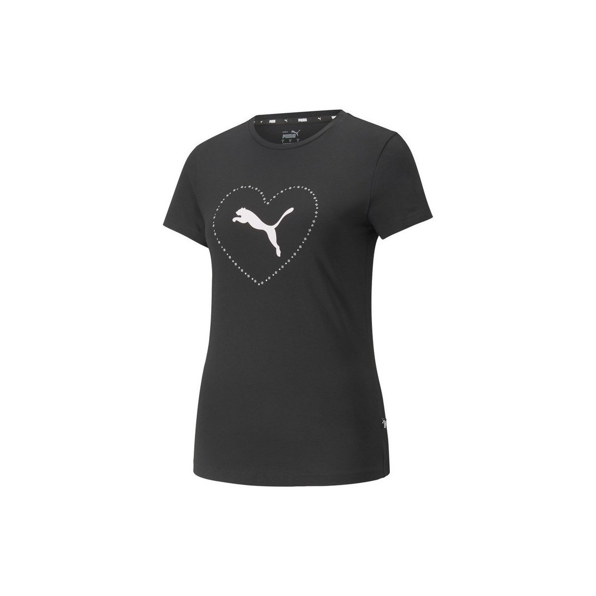 vaatteet Naiset Lyhythihainen t-paita Puma Valentine S Day Graphic Musta