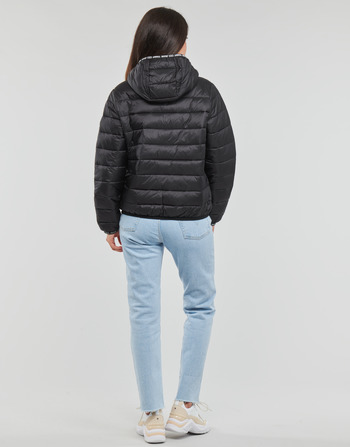 Tommy Jeans TJW QUILTED TAPE HOODED JACKET Musta