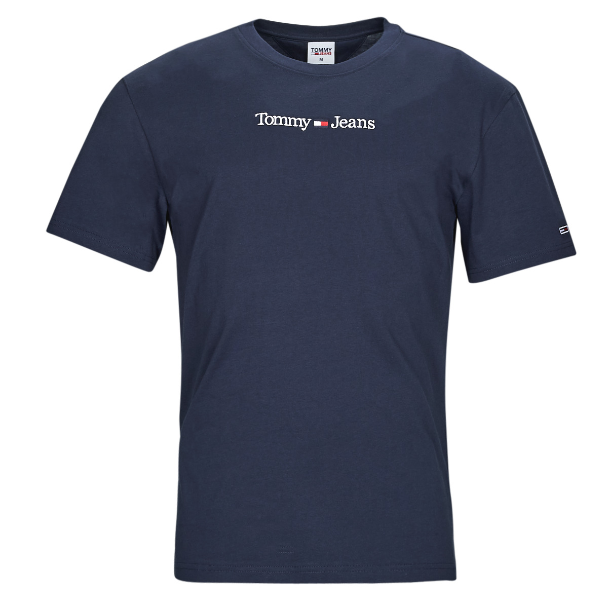 vaatteet Miehet Lyhythihainen t-paita Tommy Jeans TJM CLASSIC LINEAR LOGO TEE Laivastonsininen