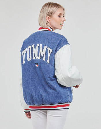 vaatteet Naiset Pusakka Tommy Jeans DENIM LETTERMAN JACKET DF7018 Monivärinen