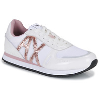 kengät Naiset Matalavartiset tennarit Armani Exchange XV592-XDX070 Valkoinen / Vaaleanpunainen / Kulta