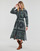 vaatteet Naiset Pitkä mekko Tommy Hilfiger BANDANA VIS MIDI SHIRT DRESS LS Laivastonsininen