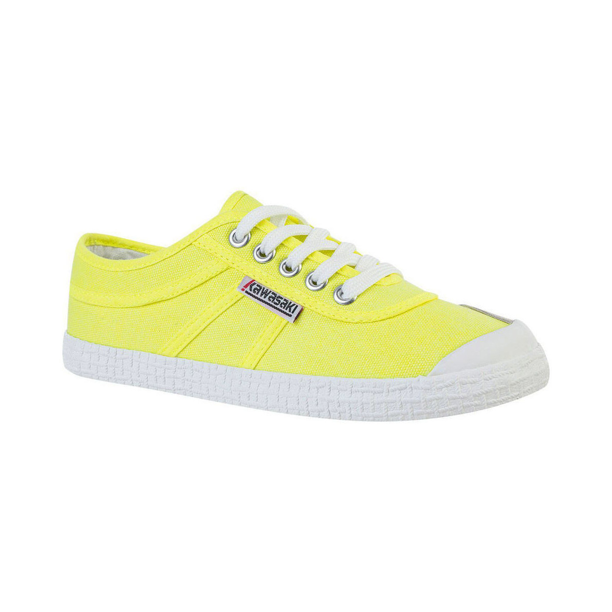kengät Miehet Tennarit Kawasaki Original Neon Canvas Shoe K202428 5001 Safety Yellow Keltainen