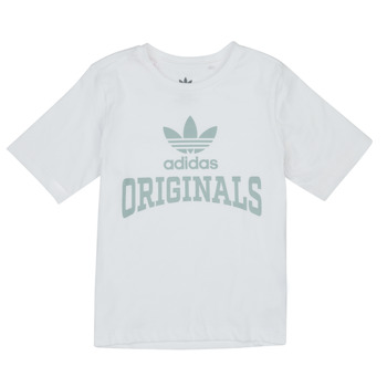 vaatteet Tytöt Lyhythihainen t-paita adidas Originals HL6871 Valkoinen