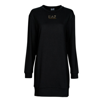 vaatteet Naiset Lyhyt mekko Emporio Armani EA7 6LTA53 Musta / Kulta
