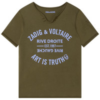 vaatteet Pojat Lyhythihainen t-paita Zadig & Voltaire X25336-64E Khaki