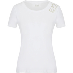 vaatteet Naiset Lyhythihainen t-paita Ea7 Emporio Armani 3LTT06 TJCRZ Valkoinen