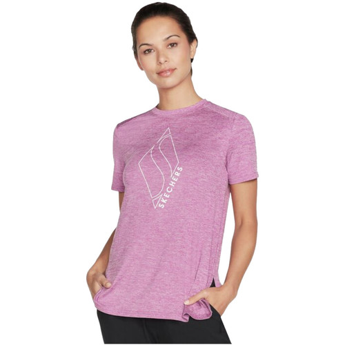 vaatteet Naiset Lyhythihainen t-paita Skechers Diamond Blissful Tee Violetti
