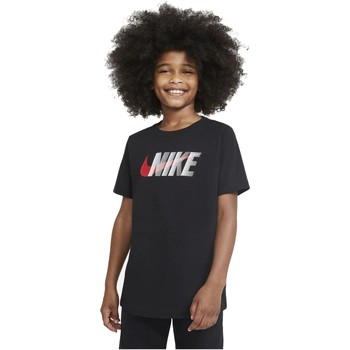 vaatteet Pojat Lyhythihainen t-paita Nike CAMISETA NEGRA NIO  SPORTSWEAR DC7796 Musta