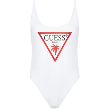 vaatteet Naiset Yksiosainen uimapuku Guess E02J33 LY00K Valkoinen