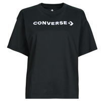 vaatteet Naiset Lyhythihainen t-paita Converse WORDMARK RELAXED TEE Musta