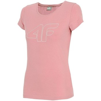 vaatteet Naiset Lyhythihainen t-paita 4F TSD353 Vaaleanpunainen