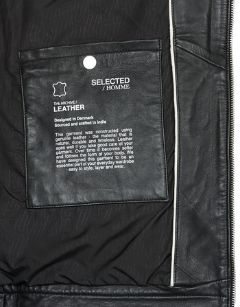 Selected SLHARCHIVE CLASSIC LEATHER Musta