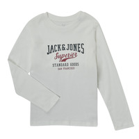 vaatteet Pojat T-paidat pitkillä hihoilla Jack & Jones JJELOGO TEE LS O-NECK Punainen