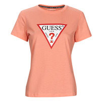 vaatteet Naiset Lyhythihainen t-paita Guess SS CN ORIGINAL TEE Vaaleanpunainen