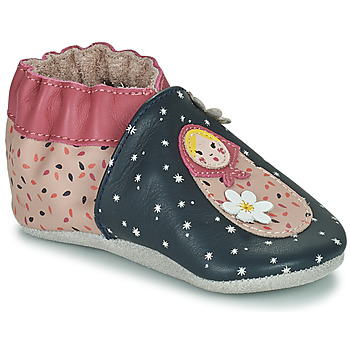 kengät Tytöt Vauvan tossut Robeez FLOWERDOLLS Laivastonsininen / Vaaleanpunainen