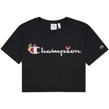 vaatteet Naiset Lyhythihainen t-paita Champion  Musta