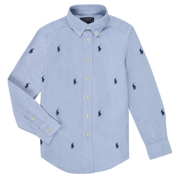 vaatteet Pojat Pitkähihainen paitapusero Polo Ralph Lauren CLBDPPC SHIRTS SPORT SHIRT Sininen