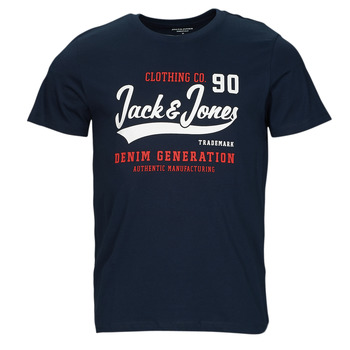 vaatteet Miehet Lyhythihainen t-paita Jack & Jones JJELOGO TEE SS O-NECK 2 COL Laivastonsininen