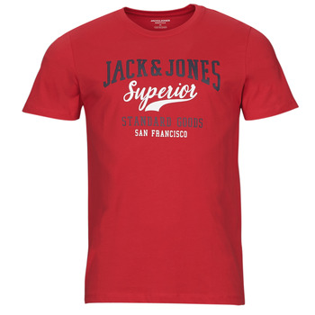 vaatteet Miehet Lyhythihainen t-paita Jack & Jones JJELOGO TEE SS O-NECK 2 COL Punainen
