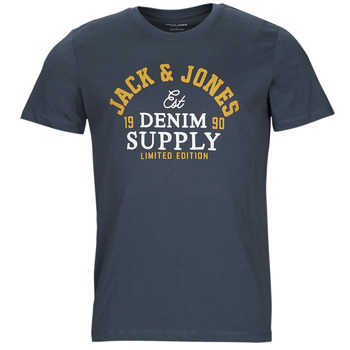 vaatteet Miehet Lyhythihainen t-paita Jack & Jones JJELOGO TEE SS O-NECK 2 COL Sininen