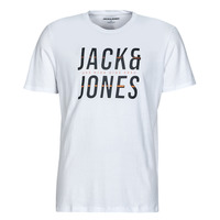 vaatteet Miehet Lyhythihainen t-paita Jack & Jones JJXILO TEE SS CREW NECK Valkoinen