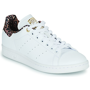 kengät Naiset Matalavartiset tennarit adidas Originals STAN SMITH W Valkoinen / Leopardi