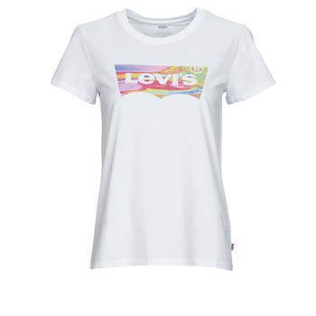 vaatteet Naiset Lyhythihainen t-paita Levi's THE PERFECT TEE Ruosteenvärinen / Marmori / Fill / Bright / Valkoinen 