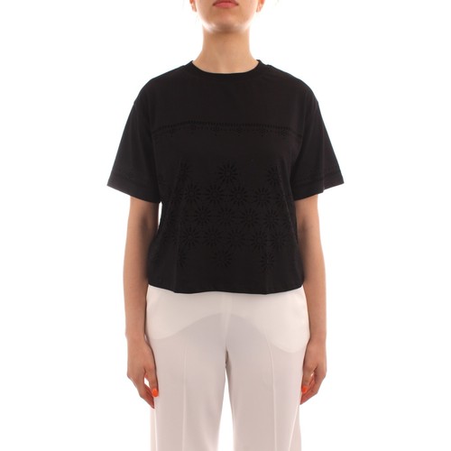 vaatteet Naiset Lyhythihainen t-paita Desigual 22SWTK63 Musta