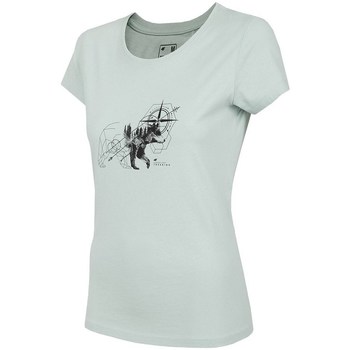vaatteet Naiset Lyhythihainen t-paita 4F TSD067 Harmaa
