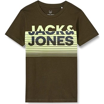 vaatteet Pojat Lyhythihainen t-paita Jack & Jones CAMISETA VERDE NIO JACKJONES 12190494 Vihreä