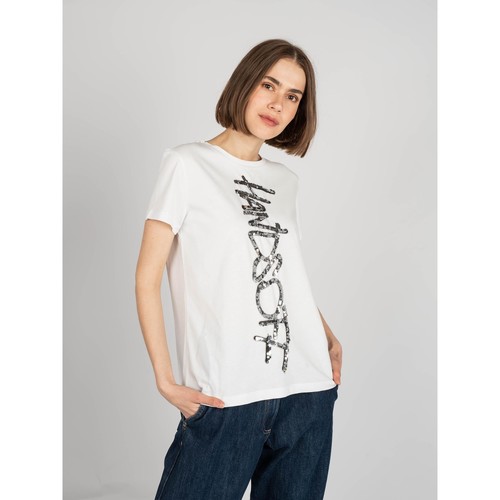 vaatteet Naiset Lyhythihainen t-paita Patrizia Pepe 8J0913/A4V5 | Maglia Valkoinen