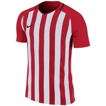 vaatteet Pojat Lyhythihainen t-paita Nike Striped Division Punainen, Valkoiset