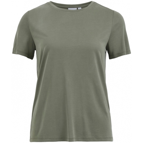 vaatteet Naiset Svetari Vila Modala O Neck T-Shirt - Four Leaf Clover Vihreä