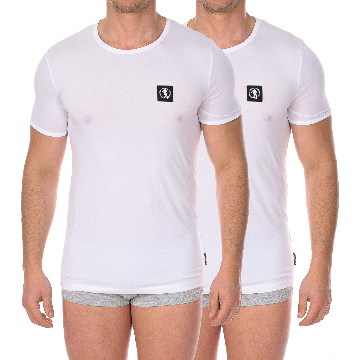 vaatteet Miehet Lyhythihainen t-paita Bikkembergs BKK1UTS07BI-WHITE Valkoinen
