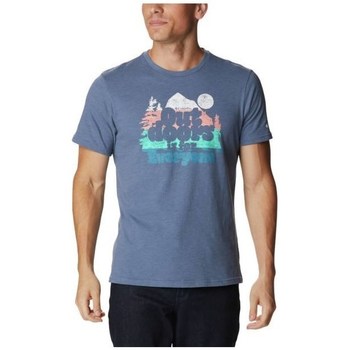 vaatteet Miehet Lyhythihainen t-paita Columbia Alpine Way Graphic Sininen