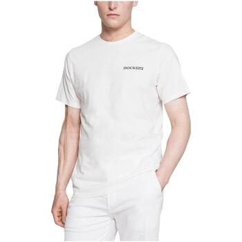 vaatteet Miehet Lyhythihainen t-paita Dockers  Valkoinen