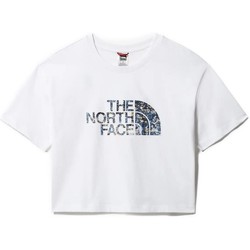 vaatteet Naiset T-paidat & Poolot The North Face W CROPPED EASY TEE Valkoinen