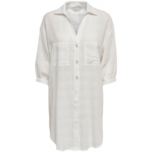 vaatteet Naiset Topit / Puserot Only Shirt Naja S/S - Bright White Valkoinen