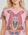 vaatteet Naiset Lyhythihainen t-paita Desigual FLOWER Vaaleanpunainen
