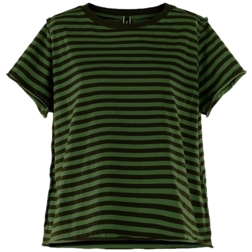vaatteet Naiset Topit / Puserot Wendy Trendy Top 220837 - Black/Green Vihreä