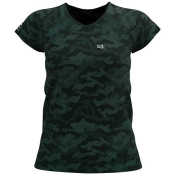 vaatteet Naiset Lyhythihainen t-paita Compressport Premium Mustat, Vihreät