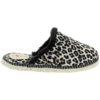 kengät Naiset Tossut La Maison De L'espadrille Mule Feutre Leopard Monivärinen