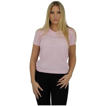 vaatteet Naiset Lyhythihainen t-paita Champion Vneck Tshirt Vaaleanpunainen
