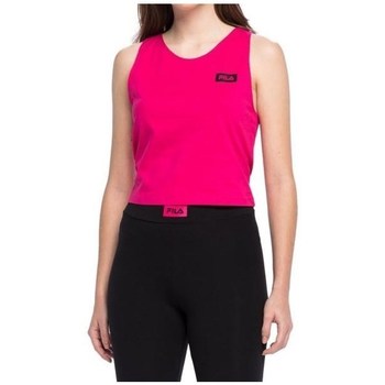 vaatteet Naiset Lyhythihainen t-paita Fila Basin Cropped Vaaleanpunainen
