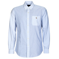 vaatteet Miehet Pitkähihainen paitapusero Polo Ralph Lauren CUBDPPPKS-LONG SLEEVE-SPORT SHIRT Sininen / Valkoinen
