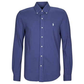 vaatteet Miehet Pitkähihainen paitapusero Polo Ralph Lauren LSFBBDM5-LONG SLEEVE-KNIT Sininen